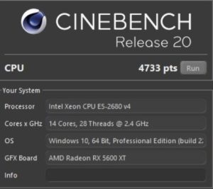 xeon e5 2680 v4 cinebench r20 1