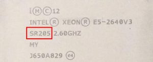 Xeon E5 2640 V3 s spec Marcação s‑spec do E5‑2640 v3