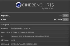 xeon e5 2667 v4 cinebench r15