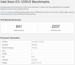xeon e3 1230 v2 geekbench6 xeon e3 1230 v2 geekbench6
