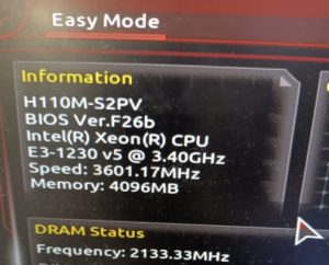 xeon e3 1230 v5 on h110m