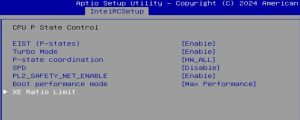 x99 bios cpu p state control xe ratio limit