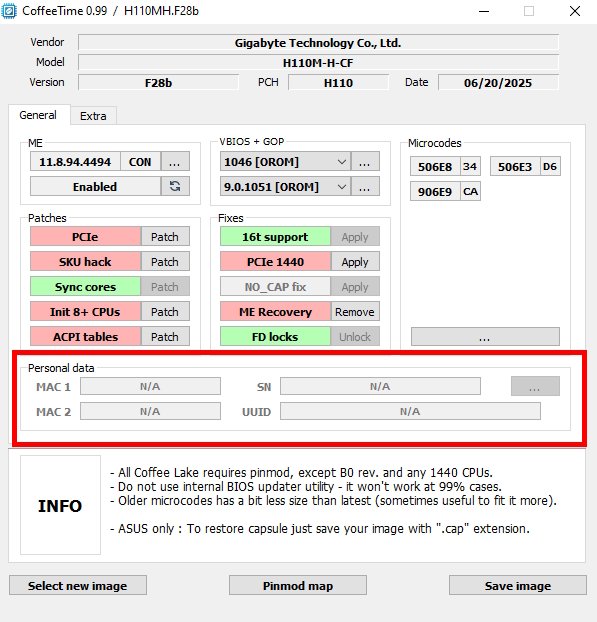 coffee time 0 99 interface personal data info coffee time 0 99 interface personal data info