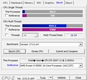 xeon e5 2697 v3 cpu z bench tbu