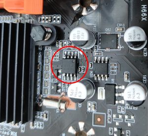 X99H BIOS chip location